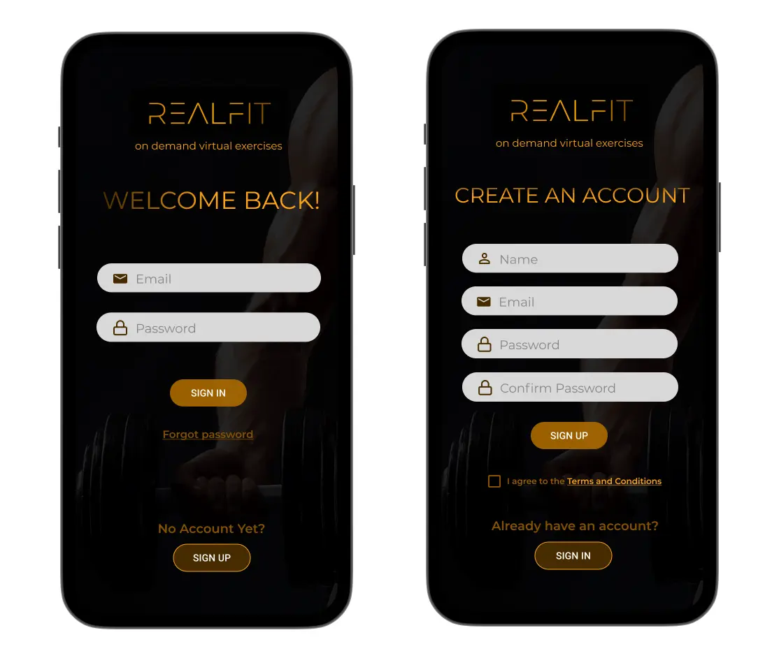 Sign In and Sign UP UI